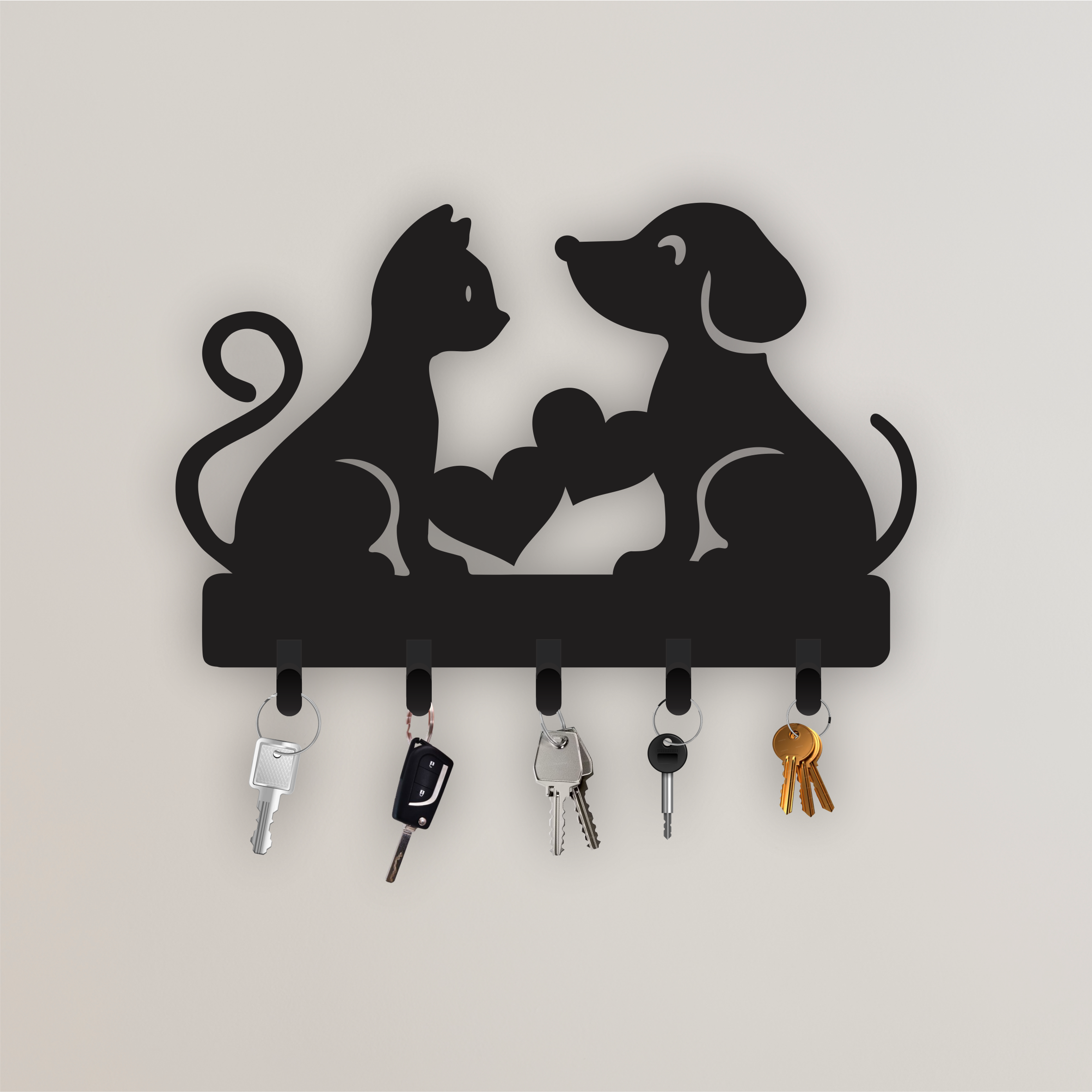 Porta-chaves De Parede Pet Cachorro E Gato