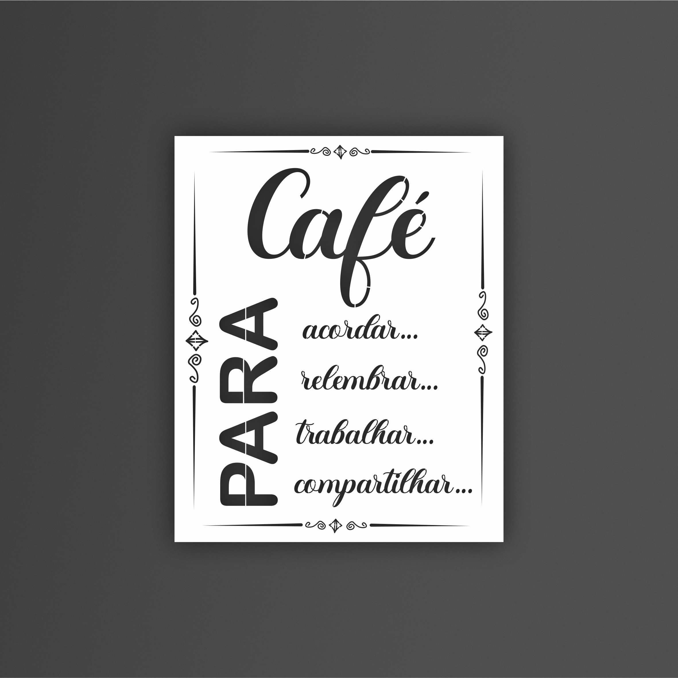 Placa Para Cantinho Do Café Mensagem Café Para Acordar