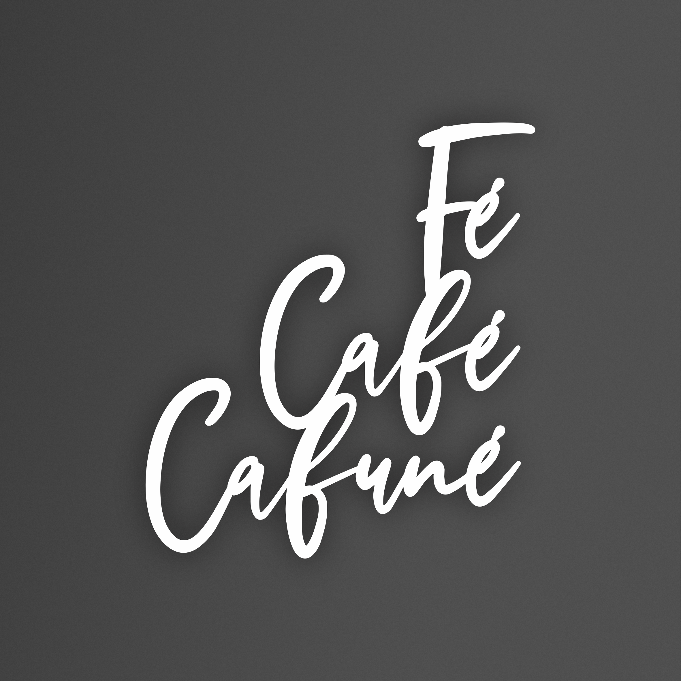 Letreiro Decorativo Para Cantinho Do Café Fé Café Cafuné